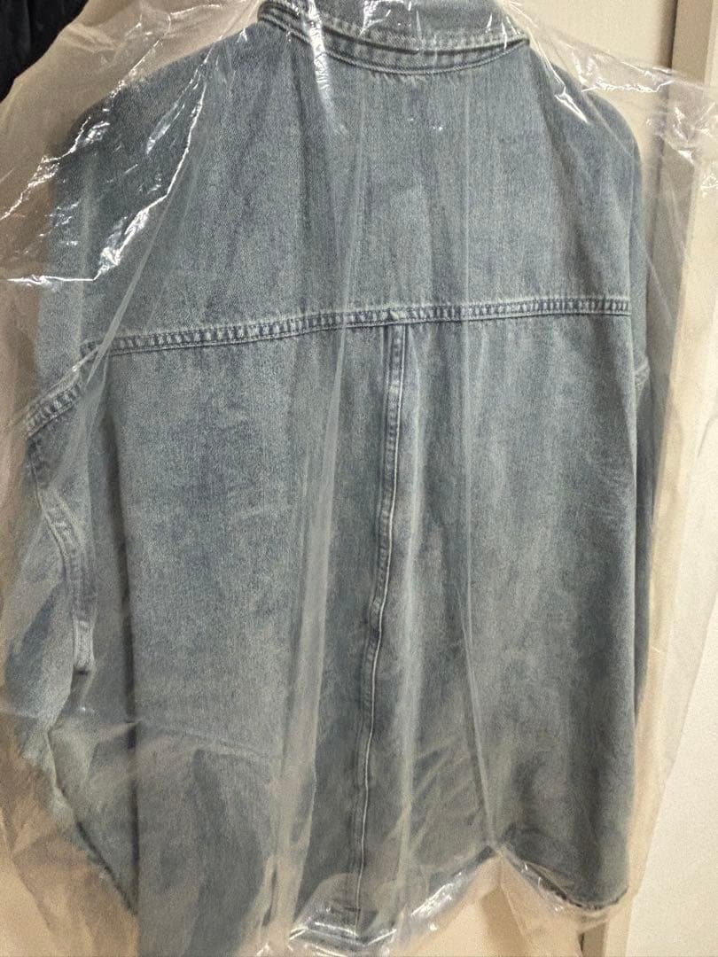 新品未使用タグ付き　ラウンジドレス　2025 9月購入　デニム　ダメージ　シャツ