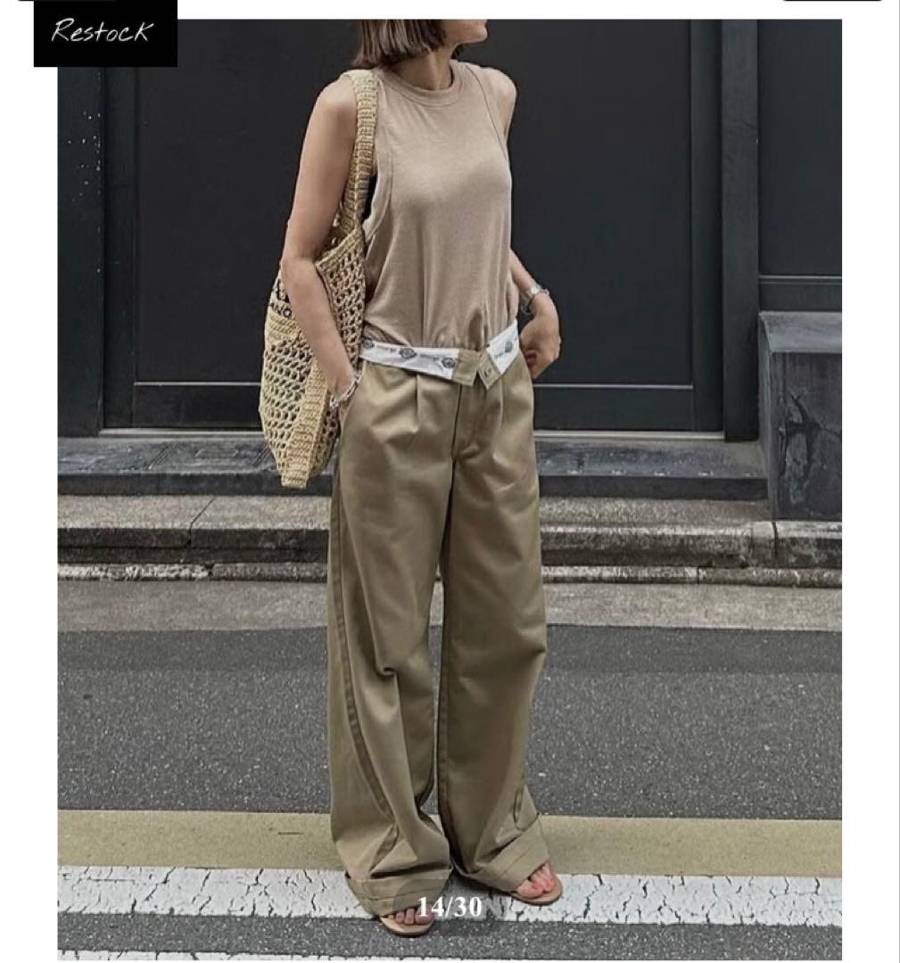 オクスン　ok.soon×dickies wide chino pants S