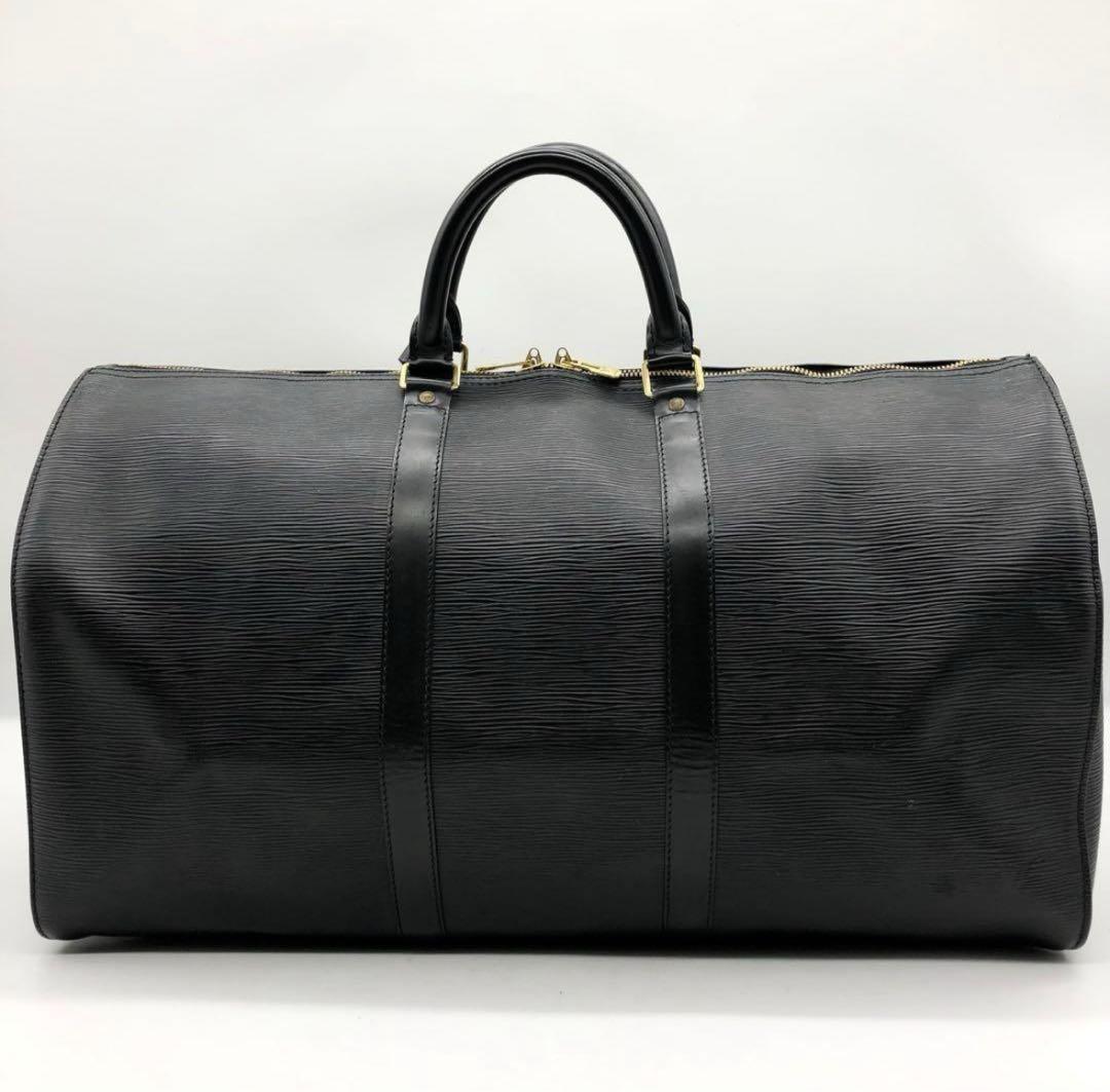 【美品】ルイヴィトン エピ キーポル50 ボストンバッグ ブラック