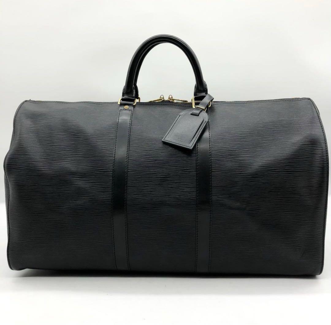 【美品】ルイヴィトン エピ キーポル50 ボストンバッグ ブラック