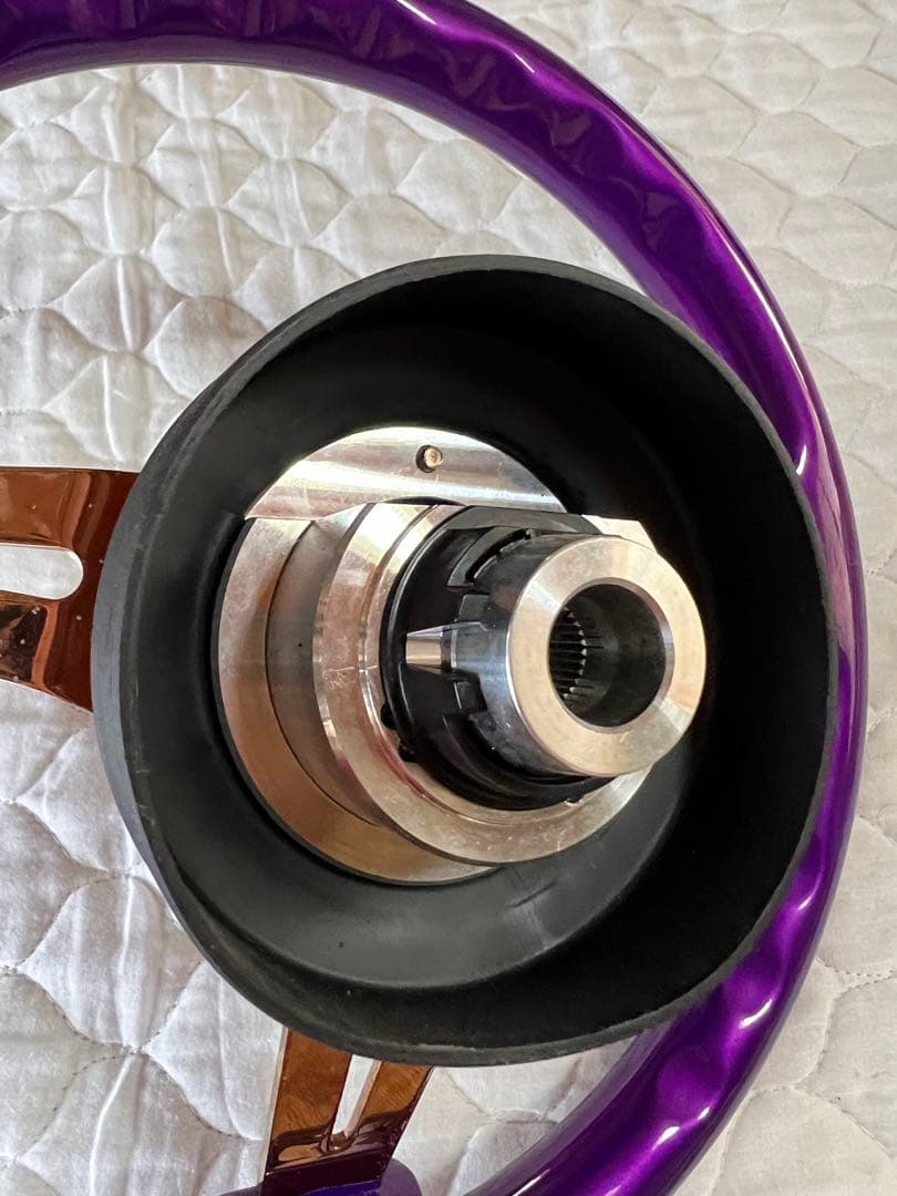 アベニュー パープルｘブロンズ　ステアリング ワークスベル ショートボス付き