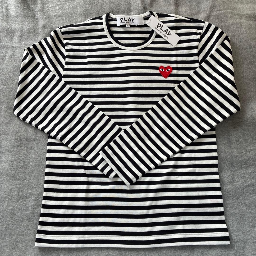 【新品】コムデギャルソン　ロンT 黒✖️白