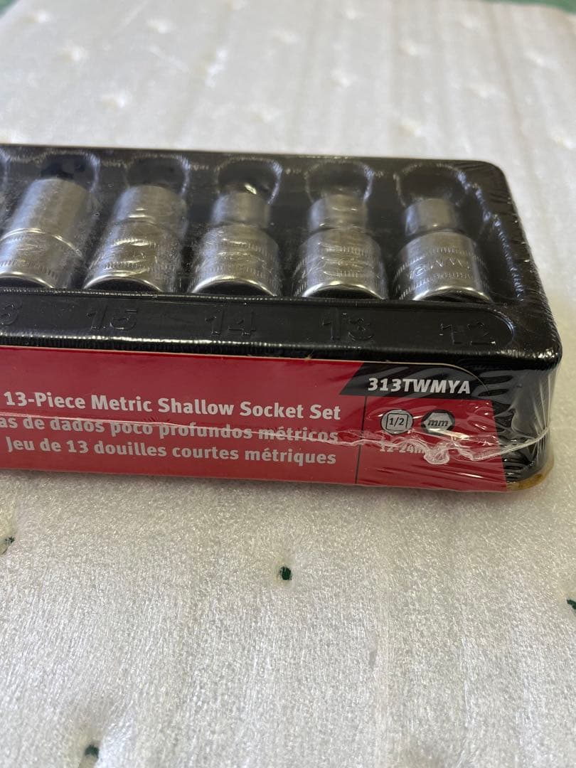 【新品・未使用】Snap-on 1/2sqショートソケット 13ピースセット