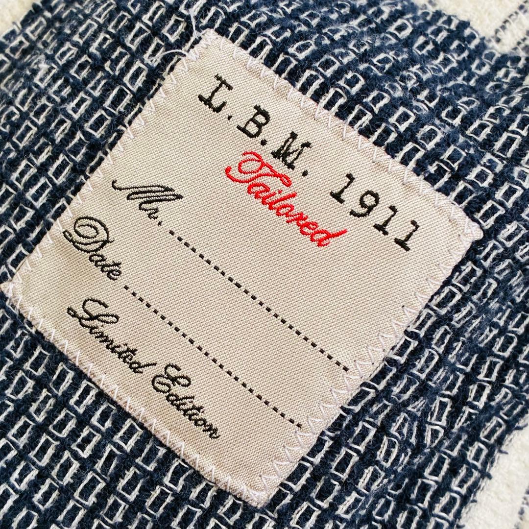 【良品】ルビアム1911 テーラードジャケット ストライプ　リネン混　イタリア製