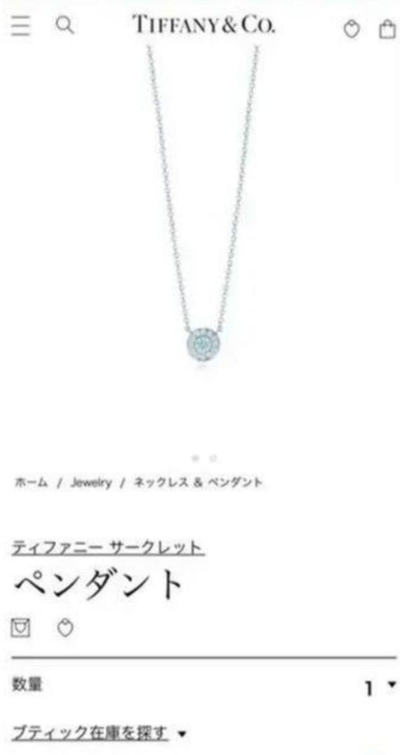 【K】ティファニー　サークレットプラチナネックレス