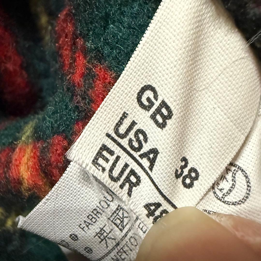 新品/英国製 グローバーオール ダッフルコート 38 チャコール 裏地チェック