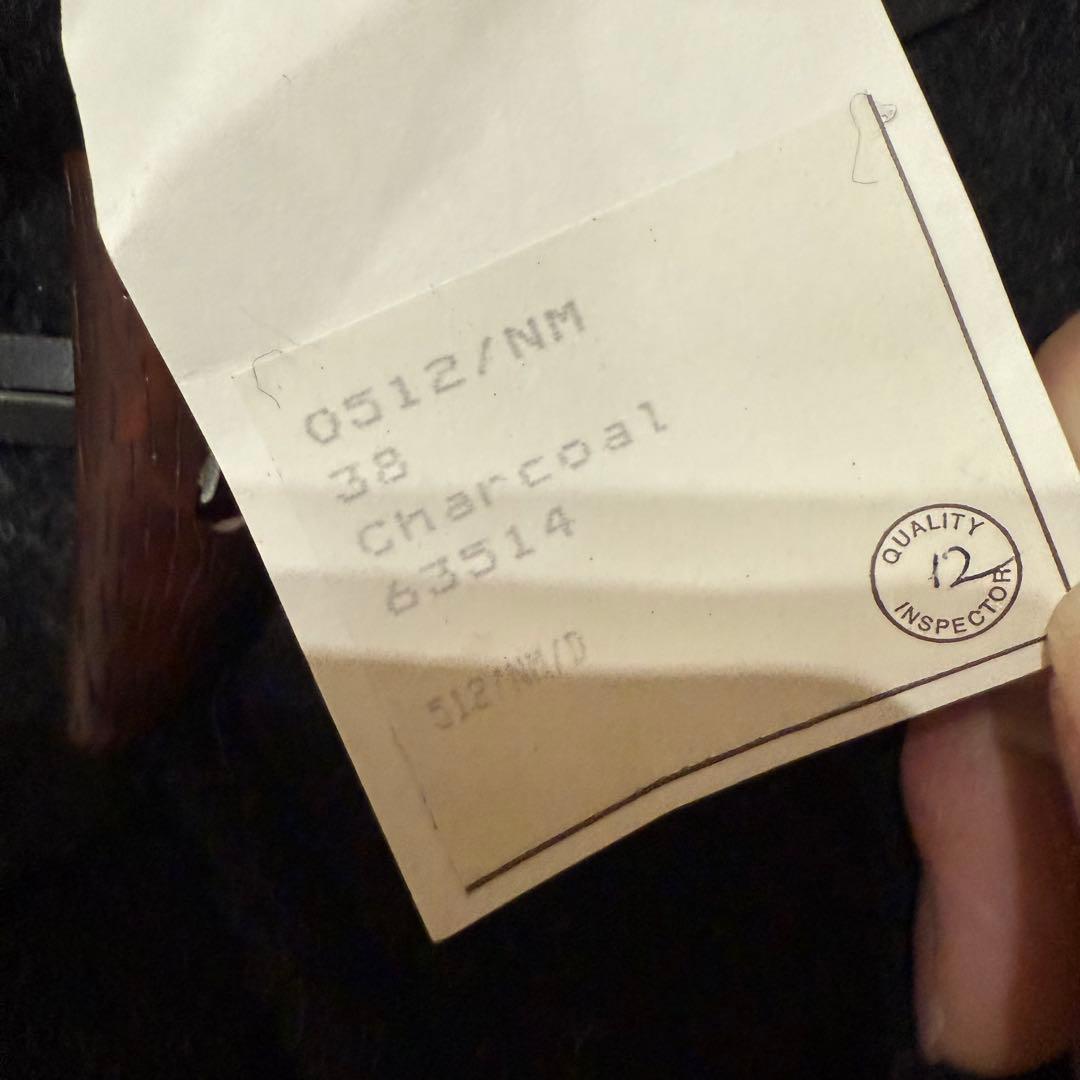 新品/英国製 グローバーオール ダッフルコート 38 チャコール 裏地チェック