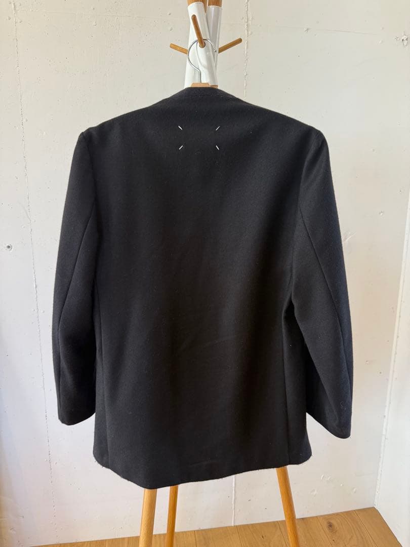 メゾンマルジェラ ノーカラージャケウール混紡 44