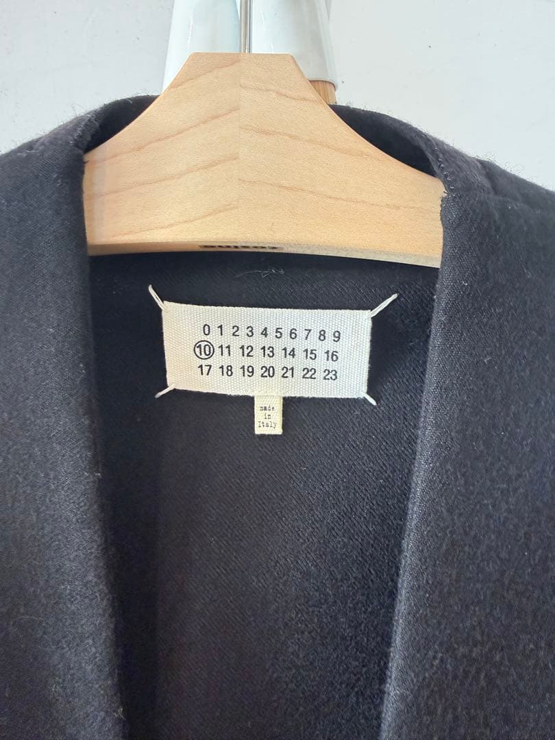 メゾンマルジェラ ノーカラージャケウール混紡 44