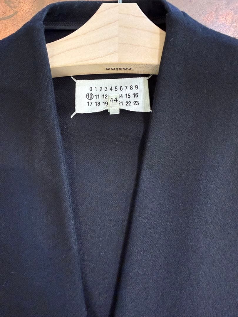 メゾンマルジェラ ノーカラージャケウール混紡 44