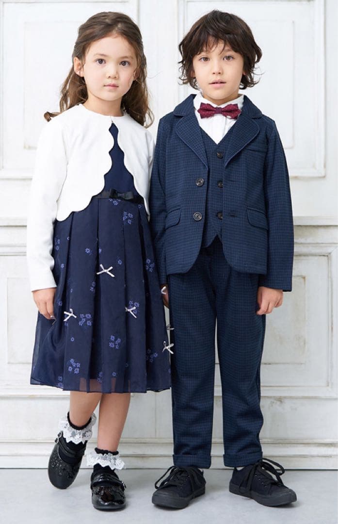 120size ネイビー セレモニー入学 卒園 発表会 フォーマル