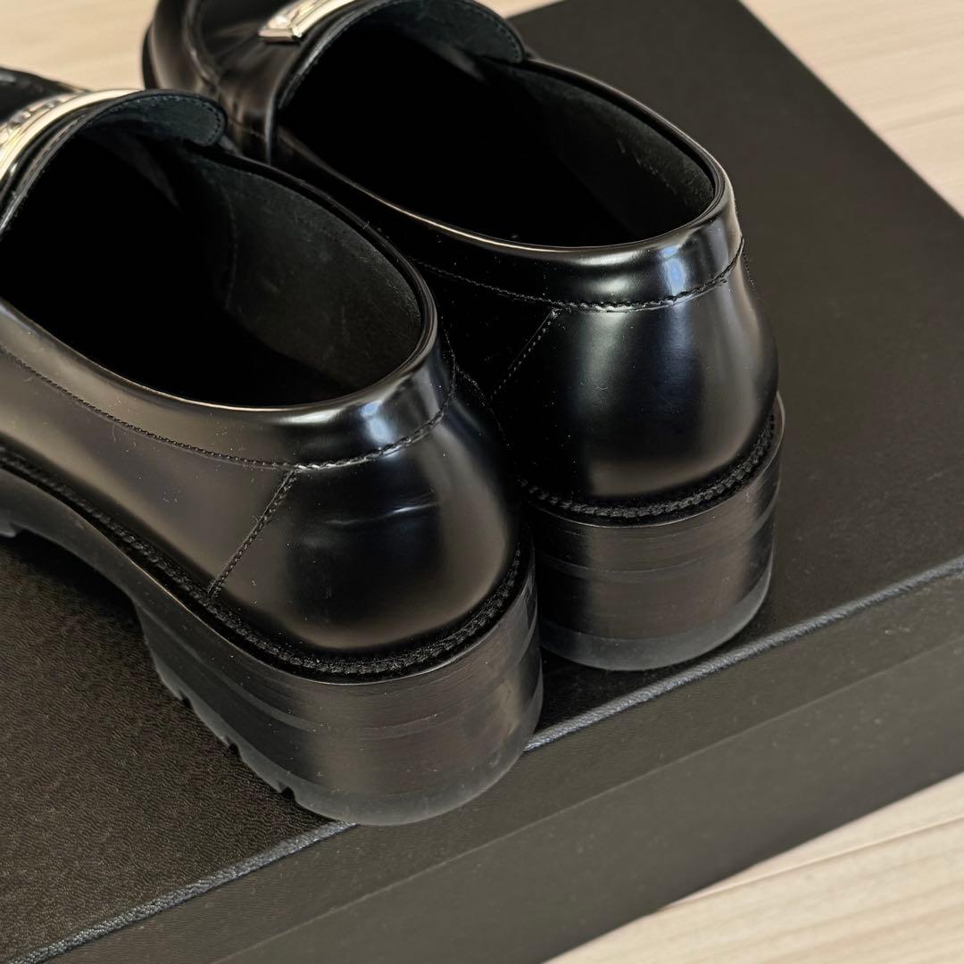 【CHANEL】ブラック ローファー シルバー金具★37.5