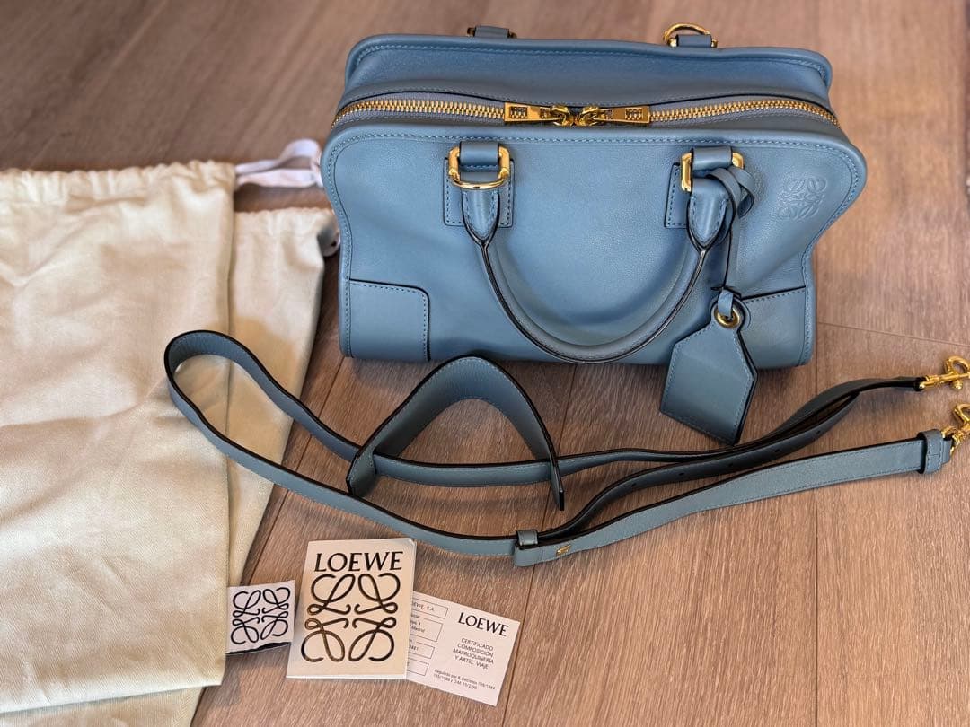 LOEWE アマソナ28 ブルー　水色　くすみブルー