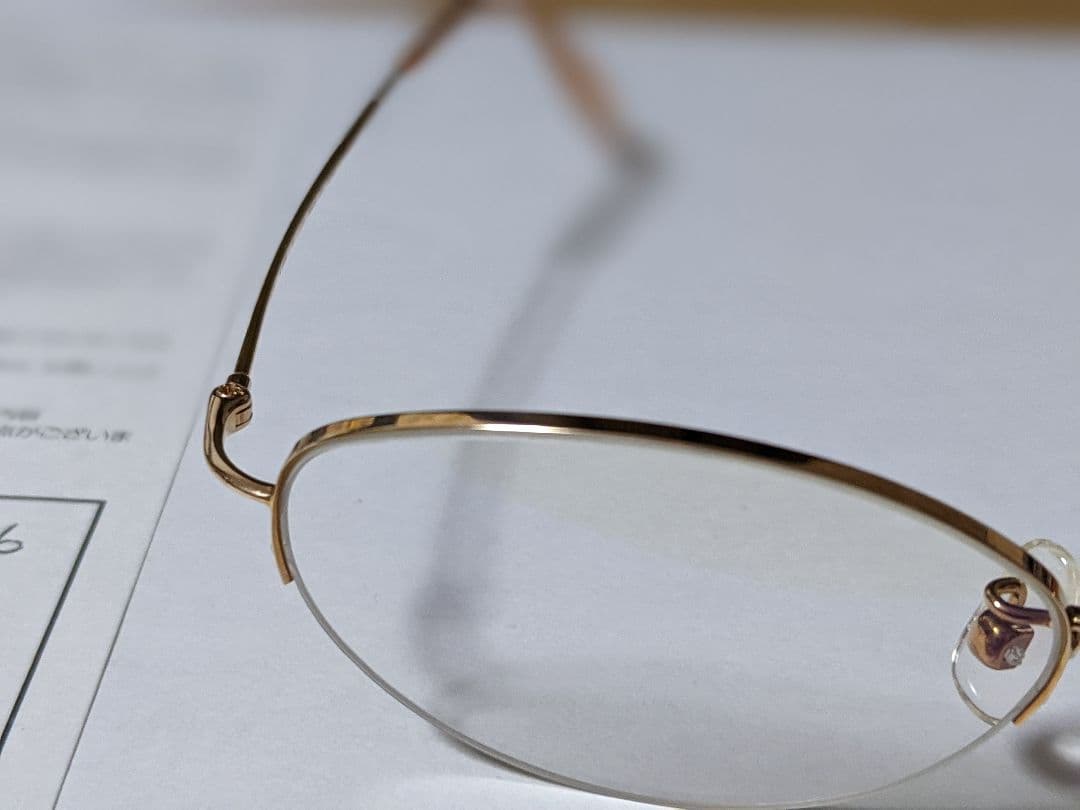 YOSHIYUKI TANIGUCHI　18金　ピンクゴールド　メガネ