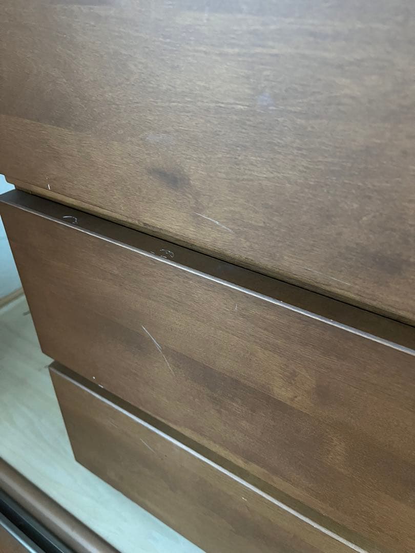 【引取限定】MUJI 無印良品 バーチ材 チェスト 4段 タンス 棚 廃盤