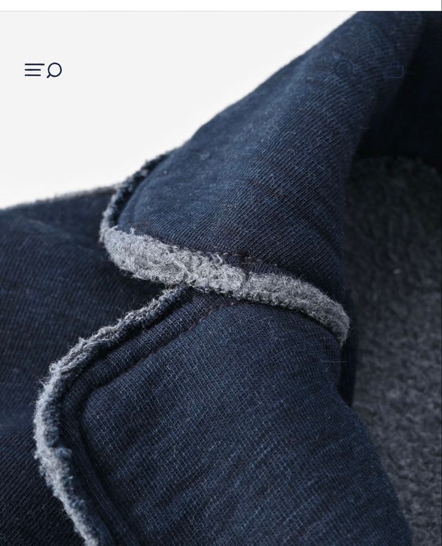 新品　45rpm北海道本裏毛ジャケット 　インディゴ