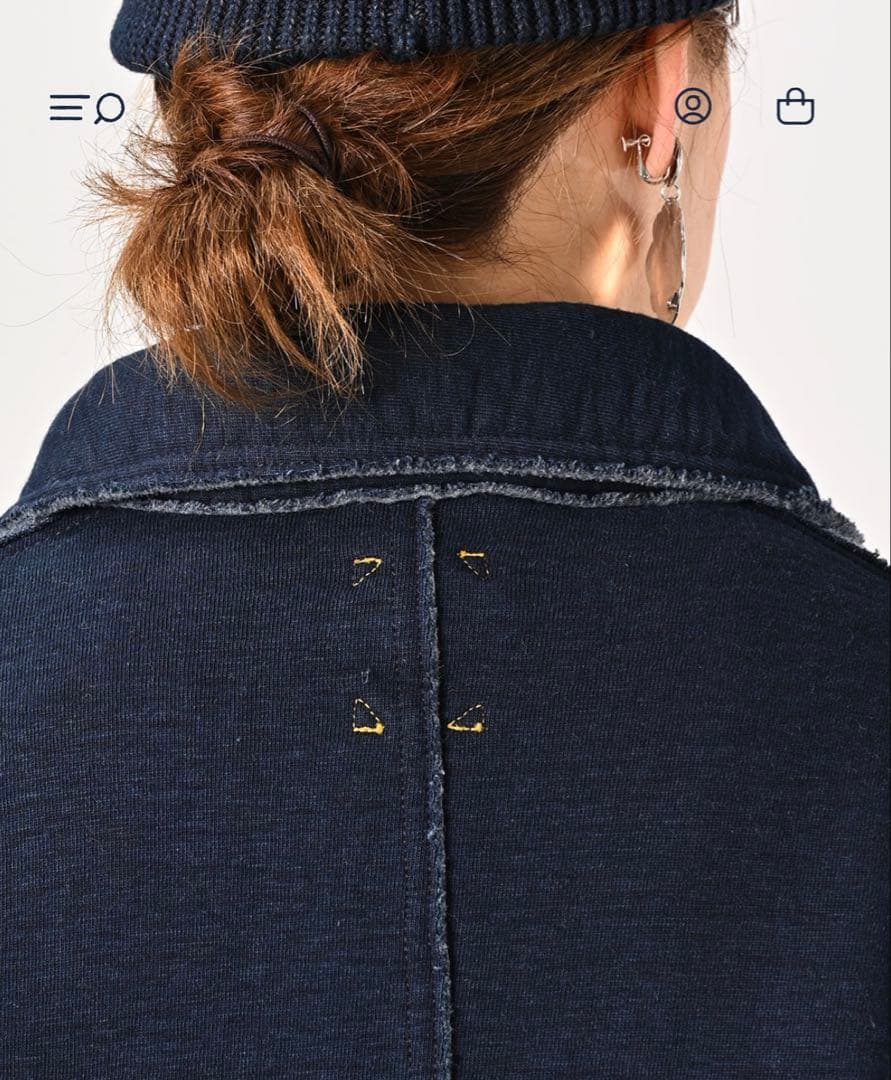 新品　45rpm北海道本裏毛ジャケット 　インディゴ