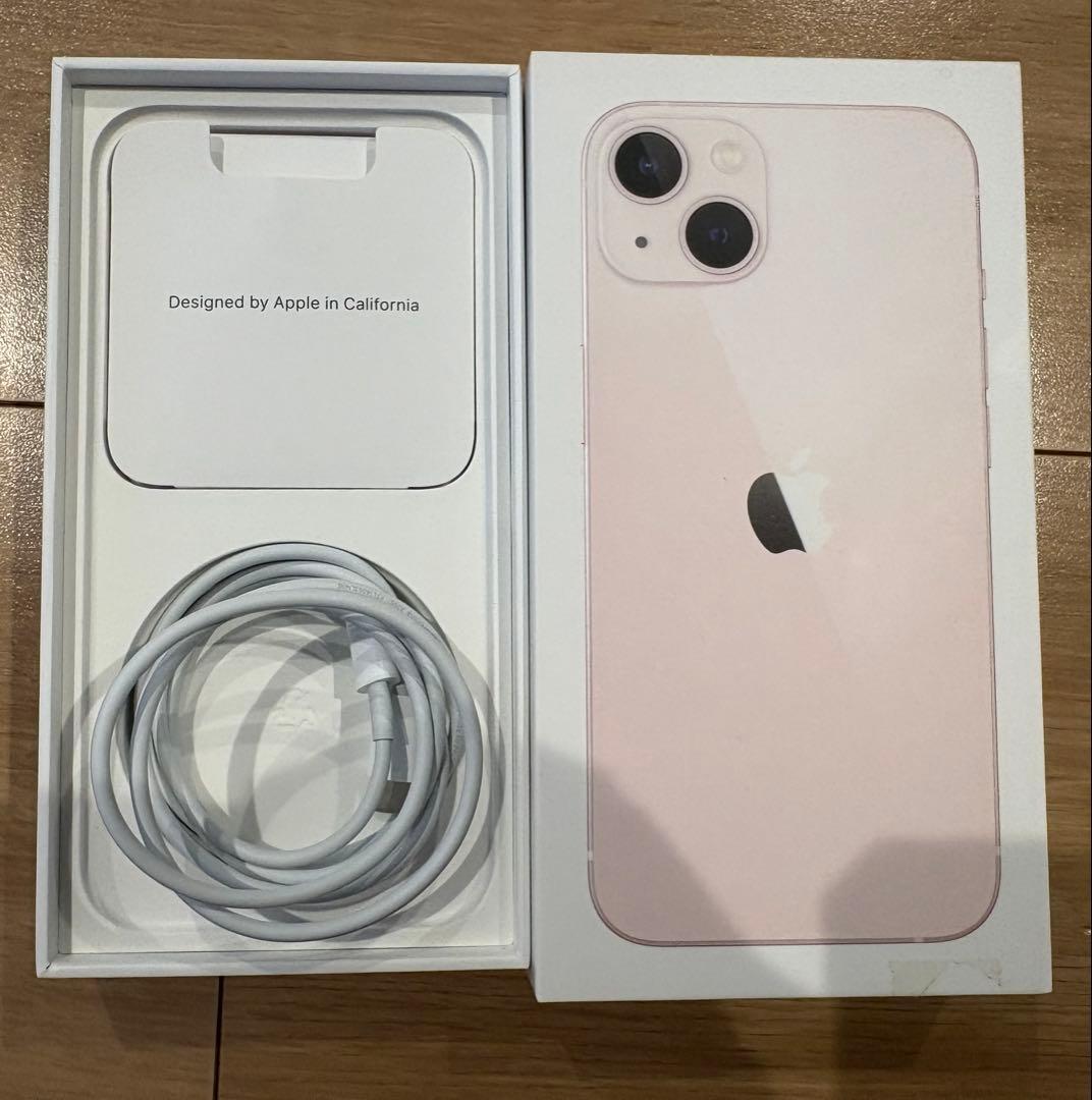 Apple iPhone 13 ピンク 本体 + 充電ケーブル + ケース