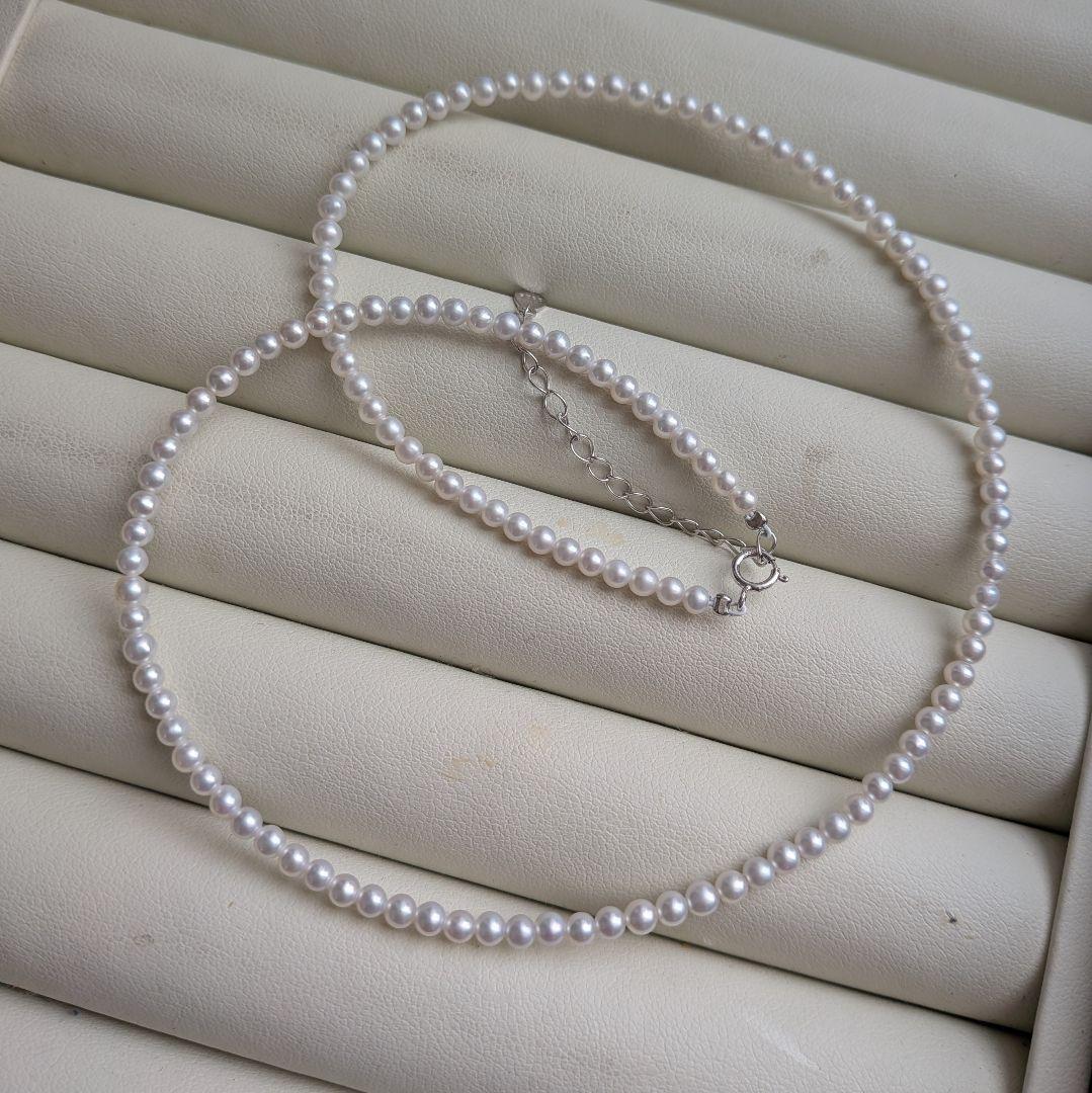 真珠ネックレス　淡水パール　ベビーパール　冠婚葬祭　s925　本真珠　艷やか