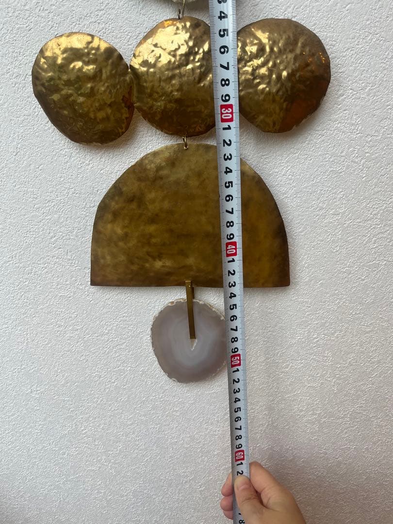 ORSA オルサ　真鍮と珊瑚と瑪瑙のモビール オブジェ　アート