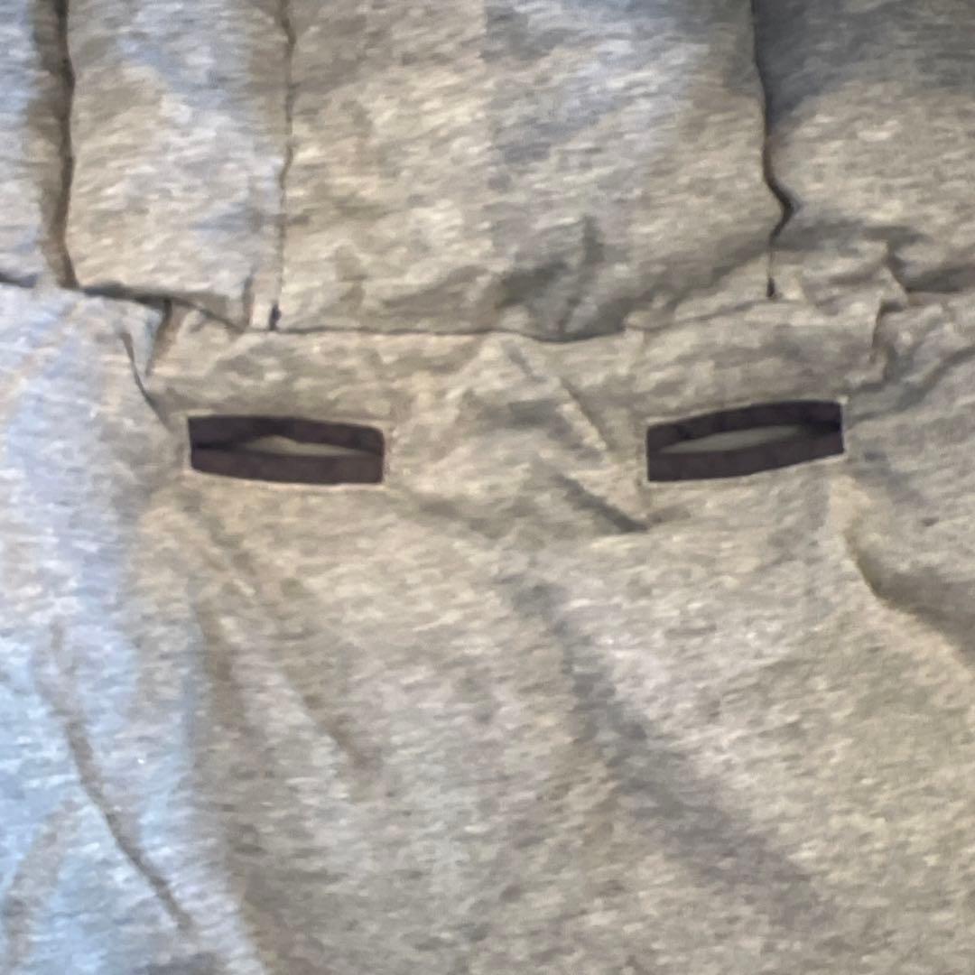 モンクレールダウン　ネイビー　フード付きネイビーおくるみ・ブランケット