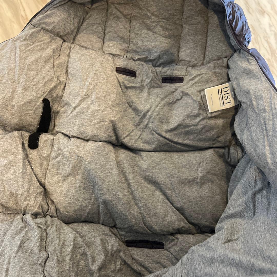 モンクレールダウン　ネイビー　フード付きネイビーおくるみ・ブランケット