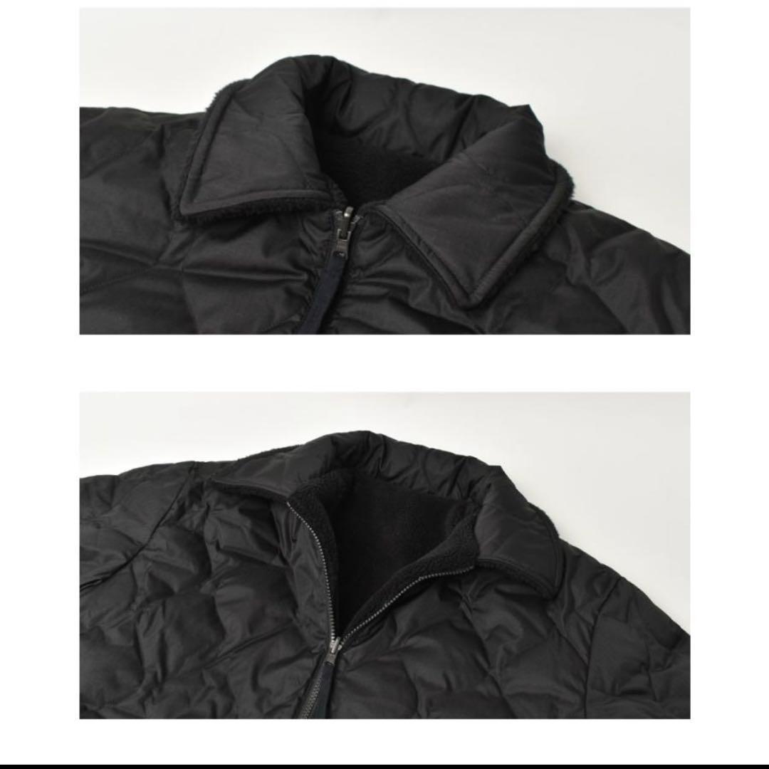 TAION タイオン　ミリタリー　リバーシブル　ダウンジャケット　ボア　ブラック