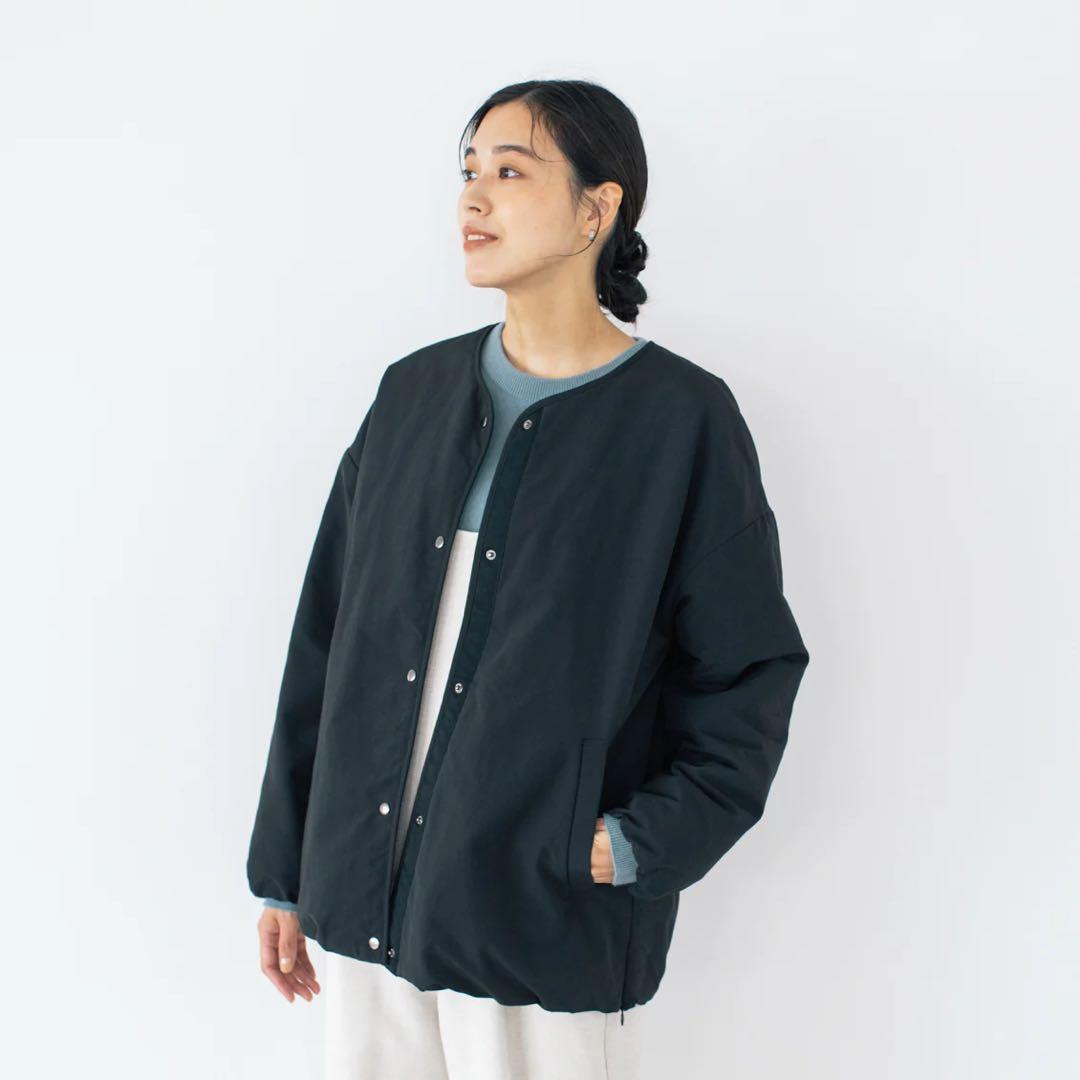 人気✨北欧暮らしの道具店 ふんわり軽くてあったかい 洗えるショート丈コート 黒