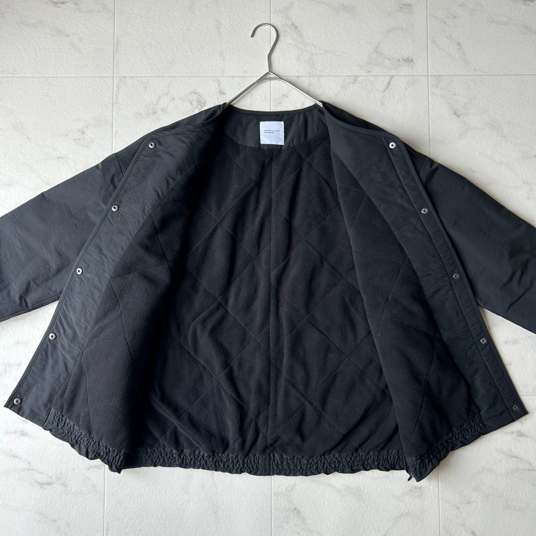 人気✨北欧暮らしの道具店 ふんわり軽くてあったかい 洗えるショート丈コート 黒