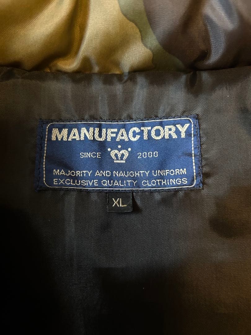 新品 MANUFACTORY カモフラージュ ダウンベスト ダウン フェザー