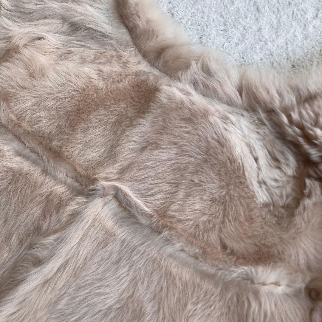 【美品】クレージュ　ケープコート　羊革　ムートン　毛皮　ファー　サイズ38