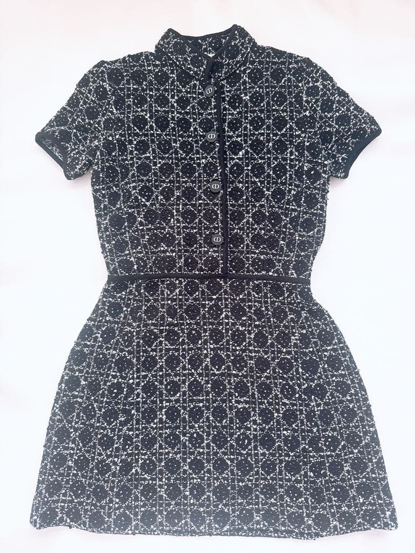 ディオール34ワンピース　マイクロカナージュ