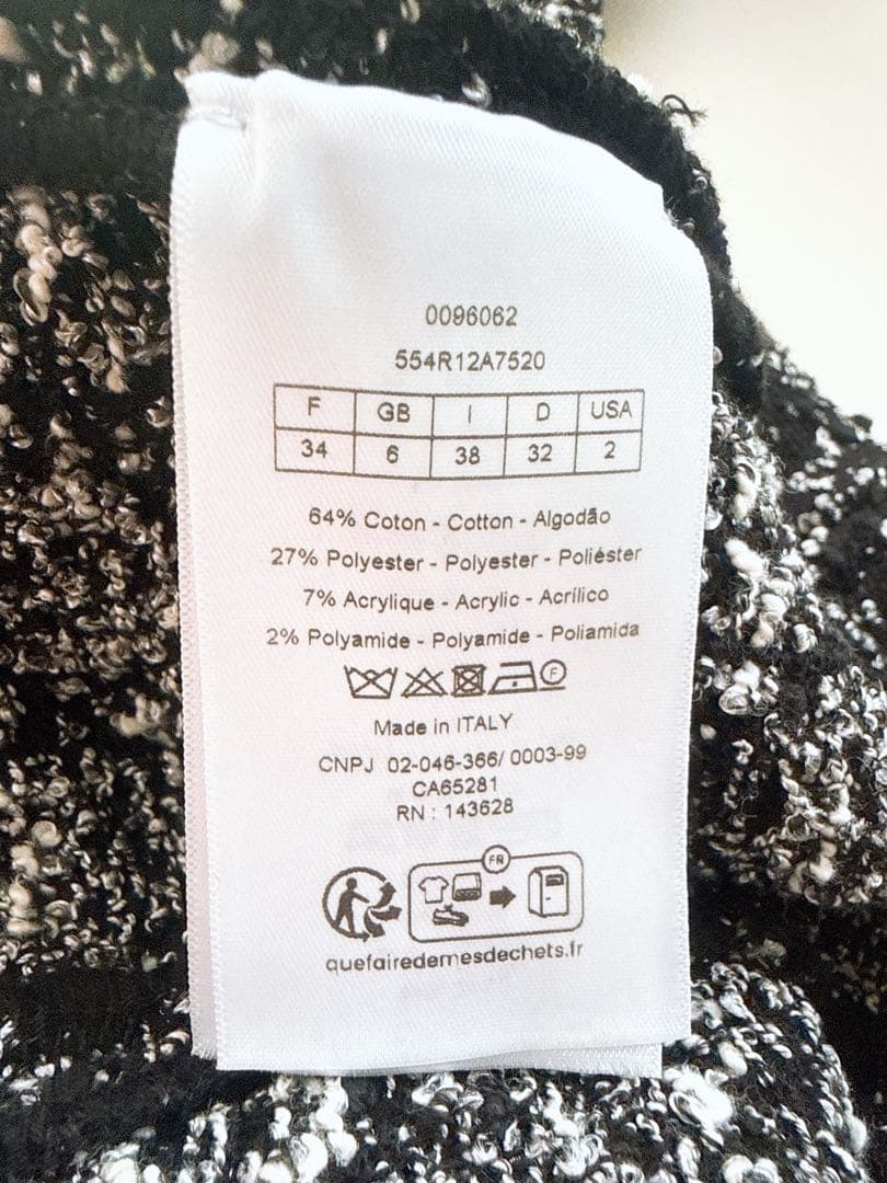 ディオール34ワンピース　マイクロカナージュ