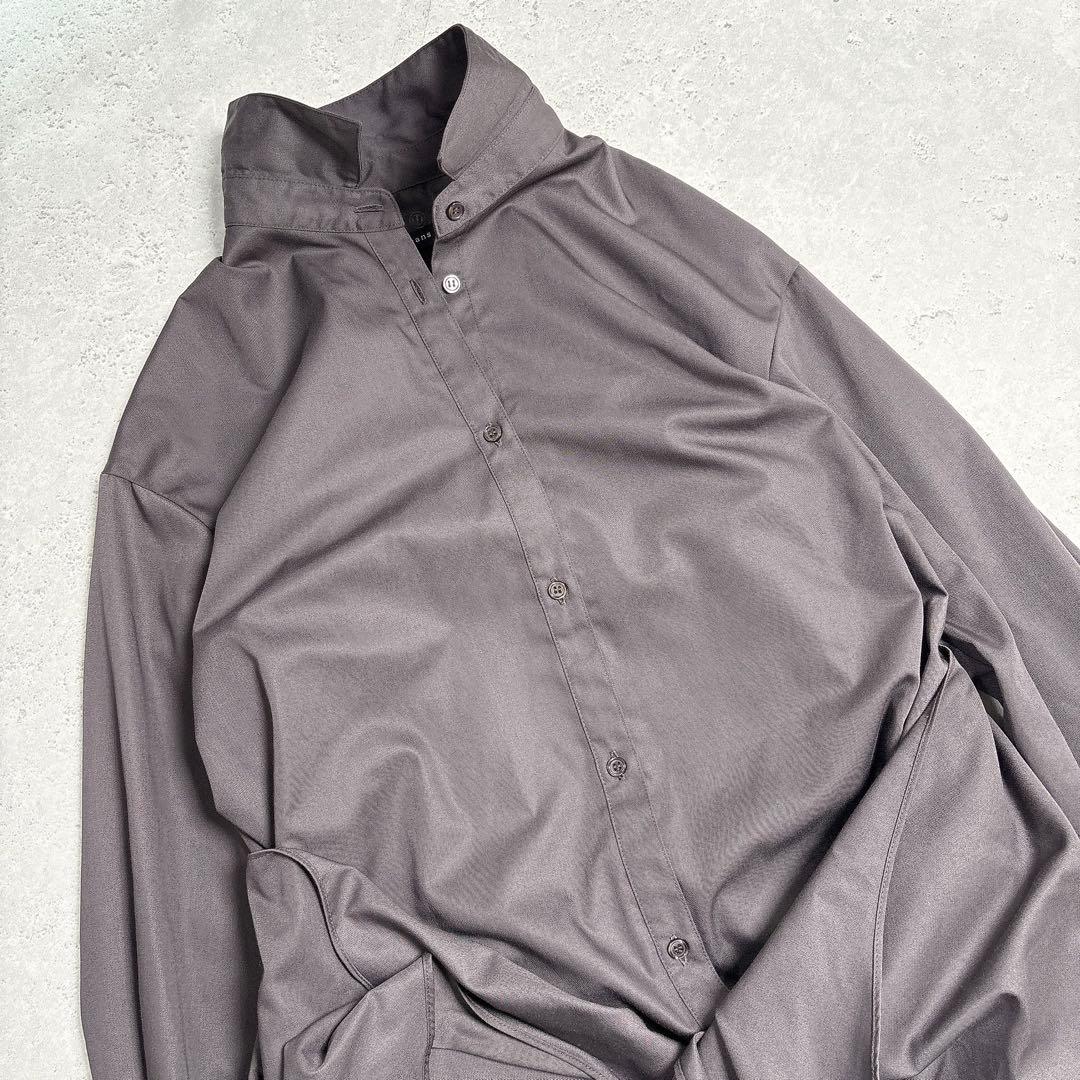 アニュアンス 洗える✨️ラップストレートシャツワンピース ダークブラウン