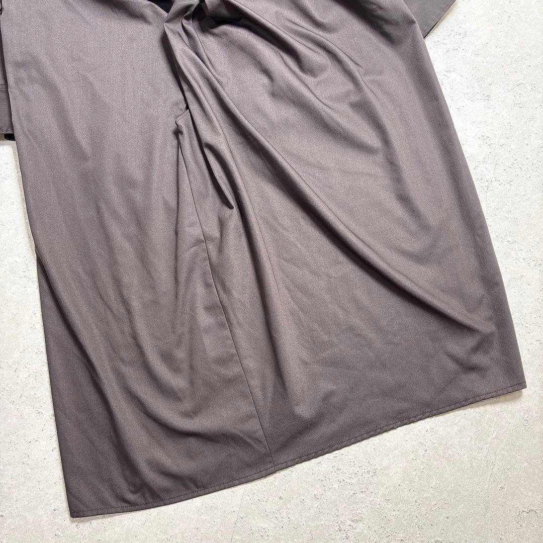 アニュアンス 洗える✨️ラップストレートシャツワンピース ダークブラウン