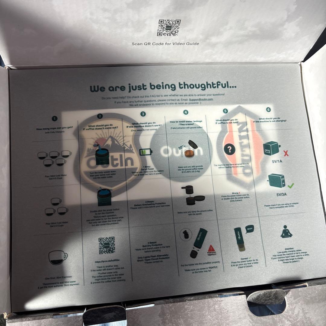 OutIn Nano ポータブル電動エスプレッソマシン　トラベルコーヒーメーカー