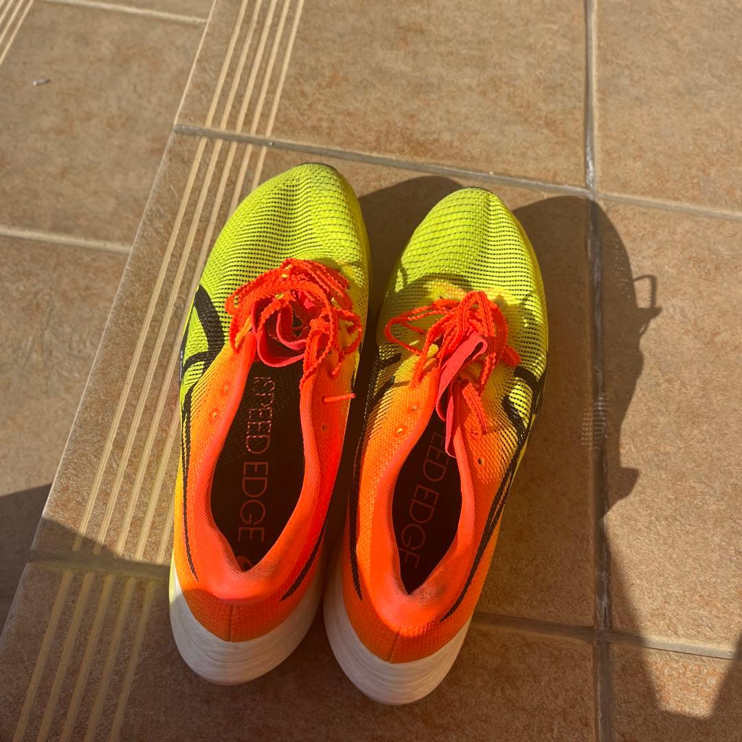 Step スパイクシューズ イエロー/オレンジ 収納袋付き