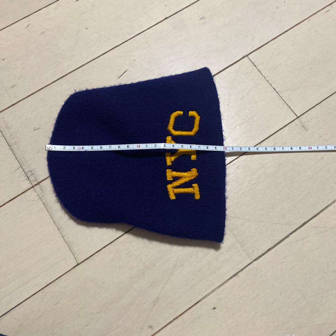 Stussy NYC刺繍 ネイビー ビーニー　90s stussy ニット帽