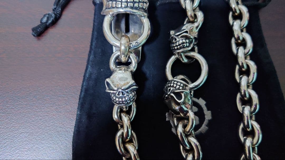 【メイプルトースト】スターリンギア スカル ウォレットチェーン