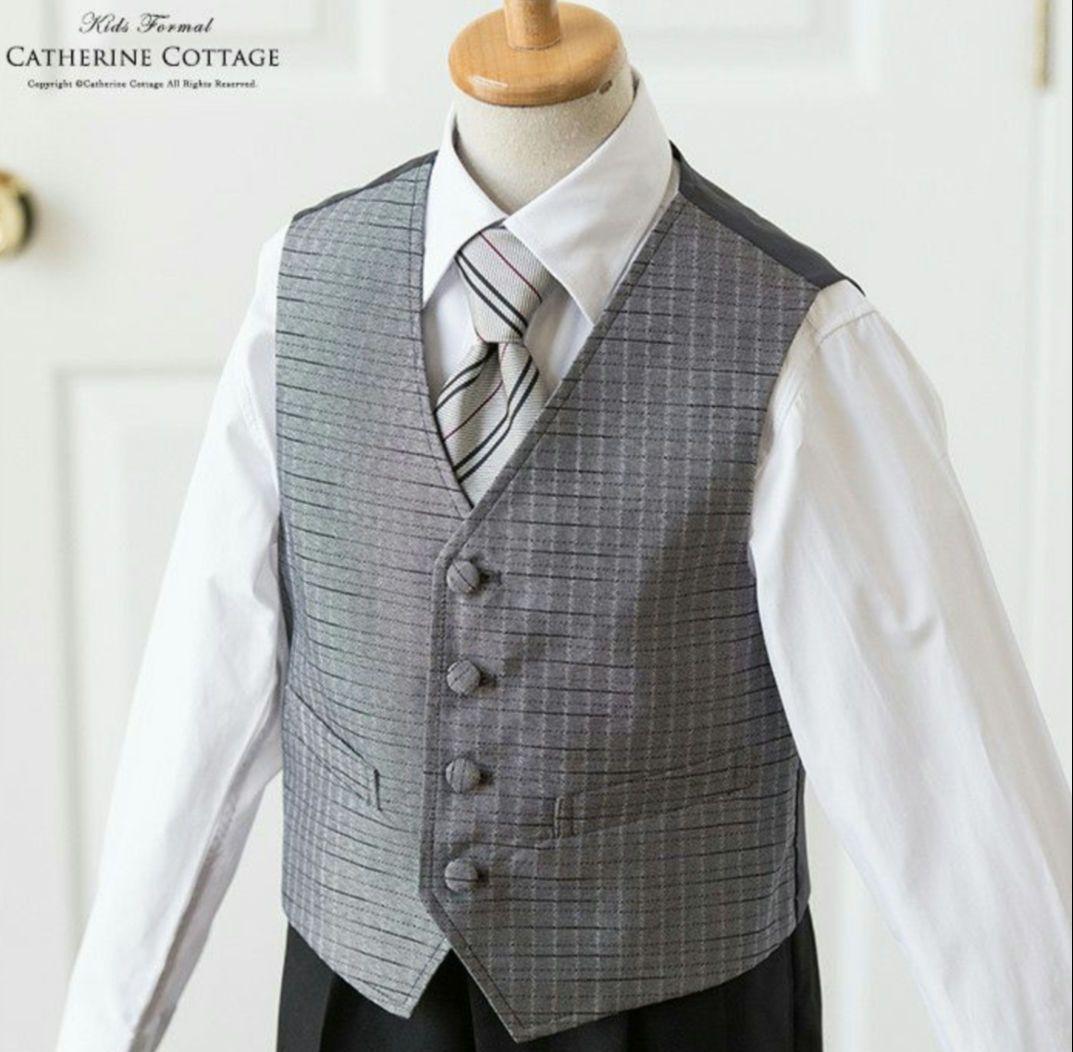 キャサリンコテージ 男の子 140 フォーマル スーツ 卒業式 黒 ★美品★