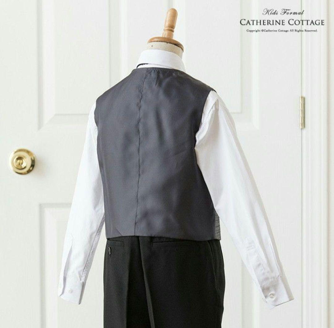 キャサリンコテージ 男の子 140 フォーマル スーツ 卒業式 黒 ★美品★