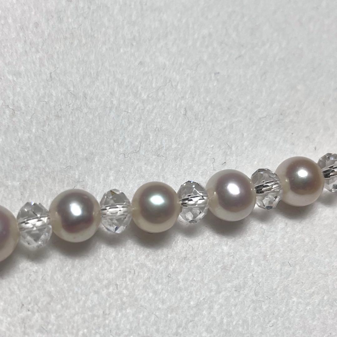 【テリ最強 】パールネックレス 長さ調節可SILVER7.1-7.5mm ロング