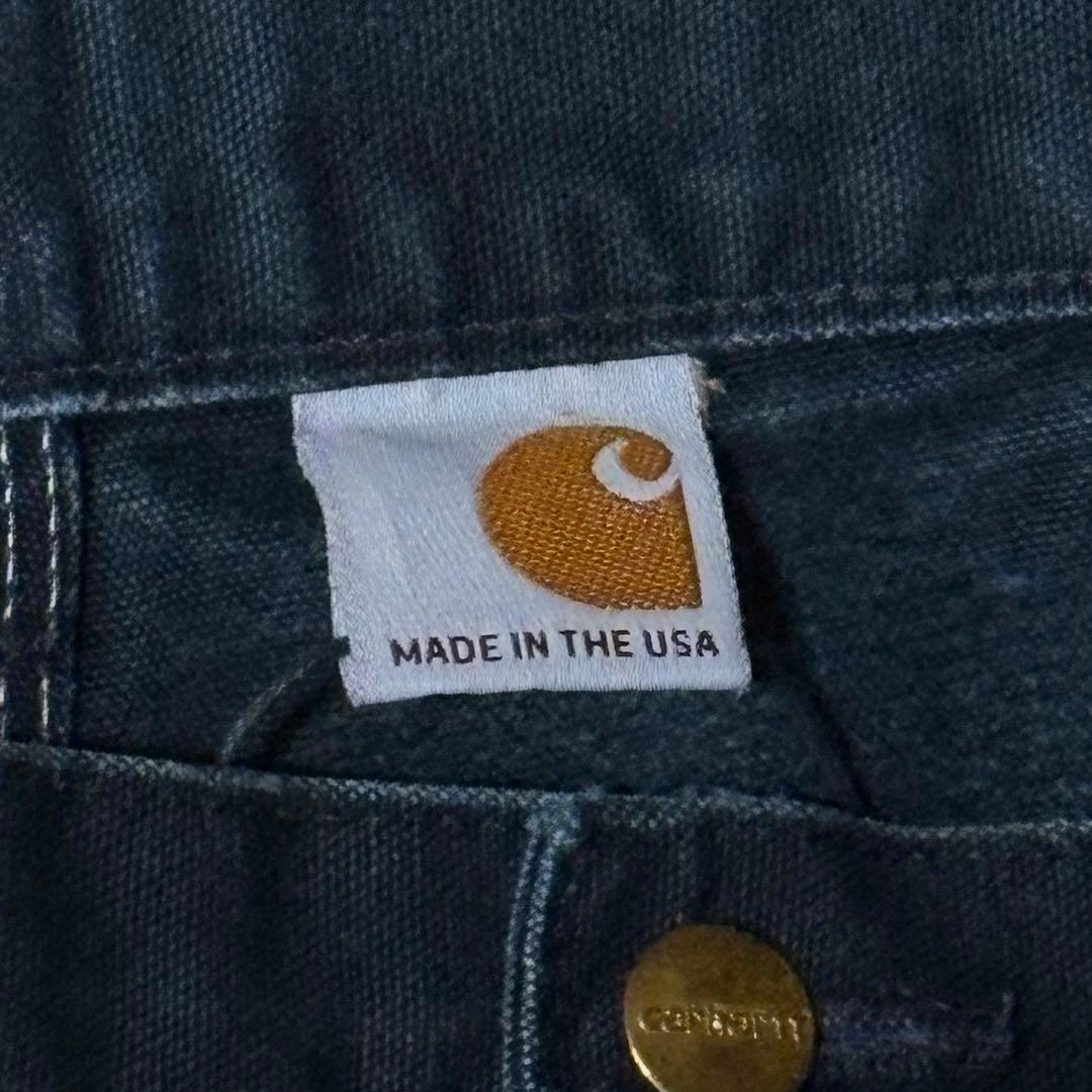 カーハート　ダブルニー デニムパンツ USA製 33 30 ブラック　フェード
