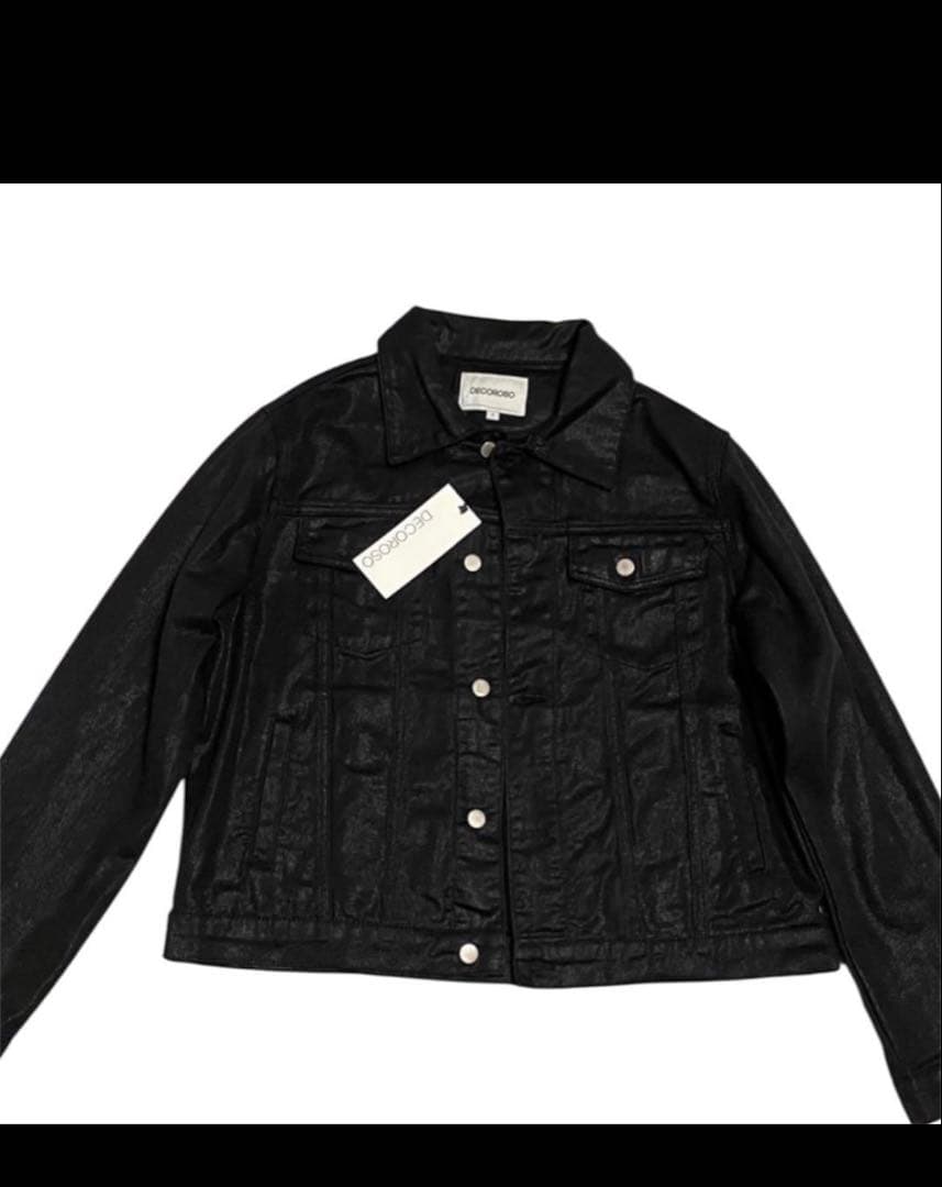 DECOROSO デニムジャケット コーティングブラック　サイズ01