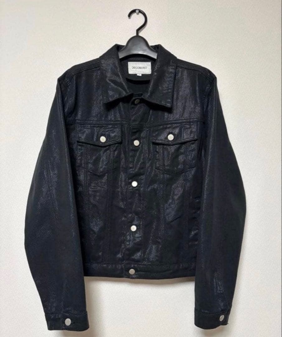 DECOROSO デニムジャケット コーティングブラック　サイズ01