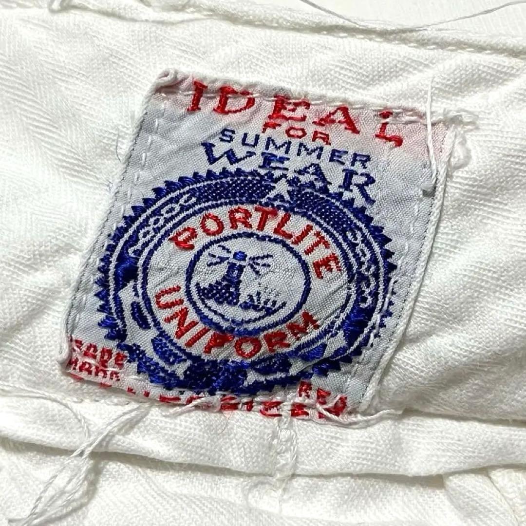 ビンテージ40s白チノパン古着メンズレディースokセーラーパンツM軍物アメリカ軍