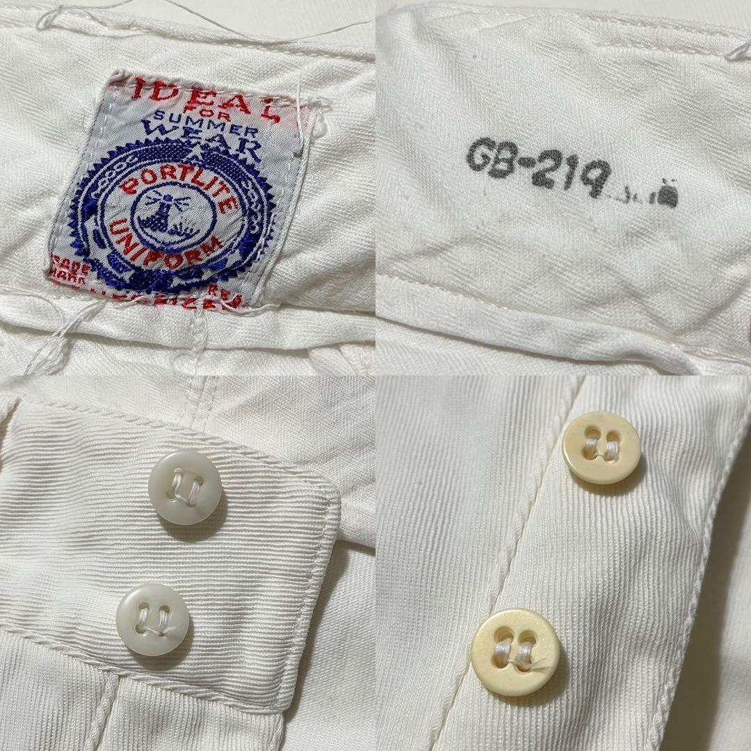 ビンテージ40s白チノパン古着メンズレディースokセーラーパンツM軍物アメリカ軍