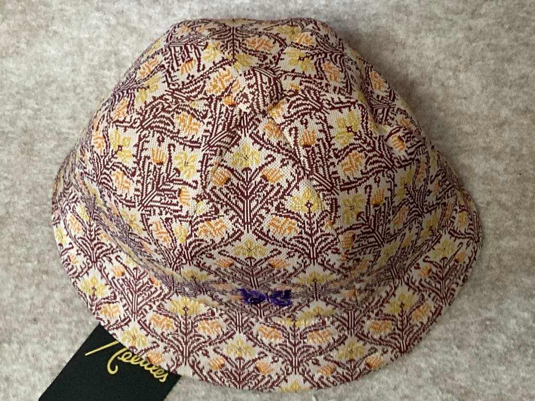 タグ付き Needles ニードルス 総柄 花柄 蝶 バケット ハット Lサイズ