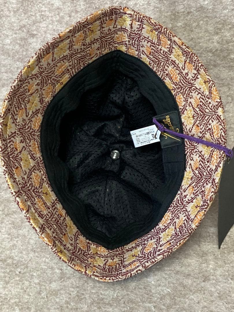 タグ付き Needles ニードルス 総柄 花柄 蝶 バケット ハット Lサイズ