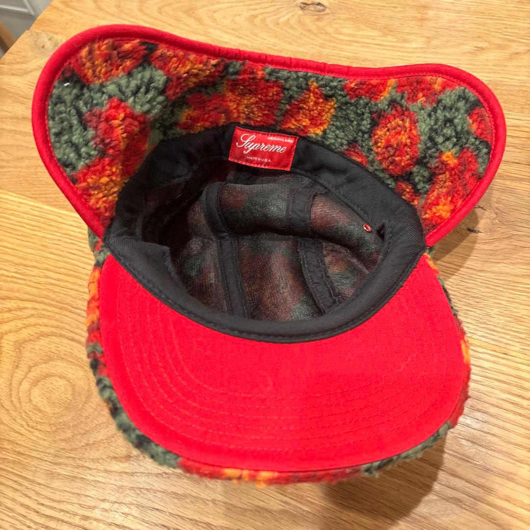 Supreme Roses Sherpa Fleece Camp Cap美品